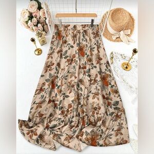 Elegant Floral Print Skirt